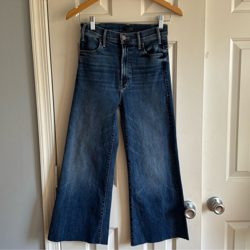 MOTHER Blue Wide Leg Flare Jeans
